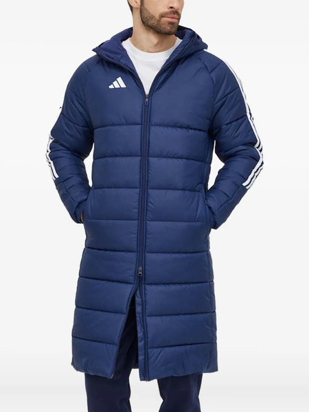  Adidas Three-stripe Design Padded Coat - Blue 