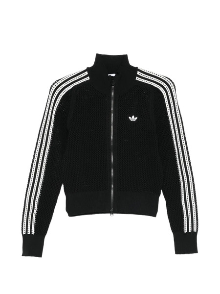  Adidas Three-stripes Zip Cardigan - Black 