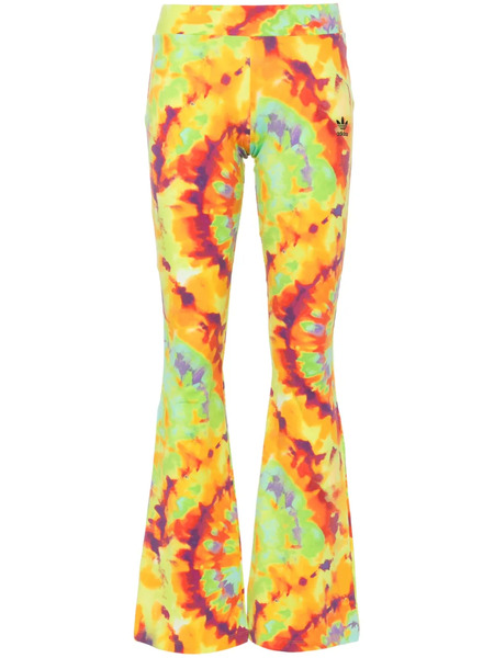  Adidas Tie-dye Flared Trousers - Yellow 