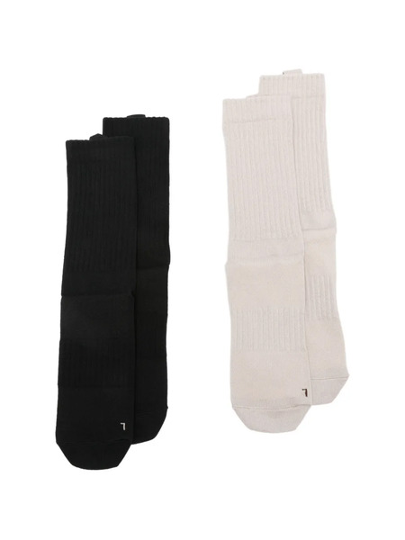  Adidas X Entire Studios Logo-detail Crew Socks (set Of Two) - Neutrals 