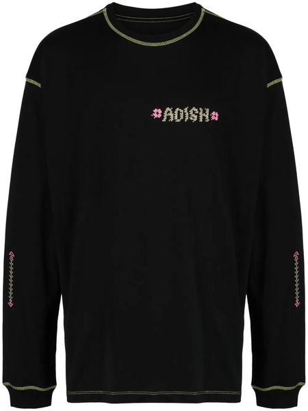  Adish Tatreez Logo-embroidered T-shirt - Black 