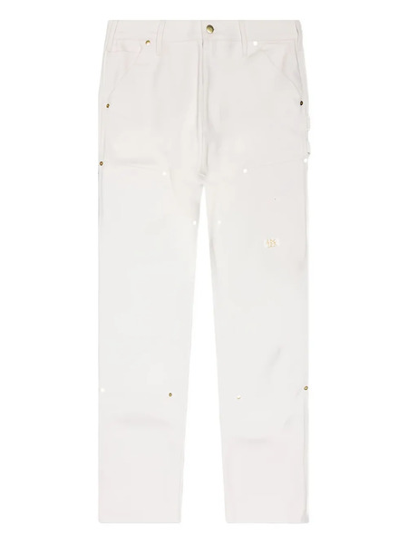  Advisory Board Crystals Embellished Canvas Regular Trousers - White 