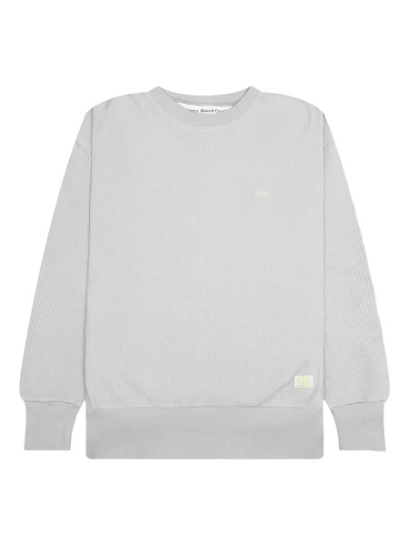  Advisory Board Crystals Waffle-texture Crew Neck Sweatshirt - Grey 