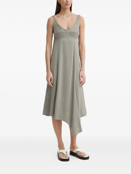  Aeron Asymmetrical Draped Dress - Green 