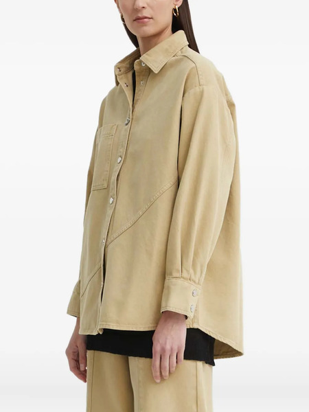  Aeron Button-fastening Patch-pocket Shirt Jacket - Neutrals 