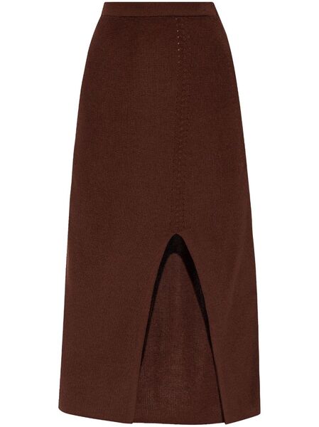  Aeron Delos Knitted Maxi Skirt - Brown 