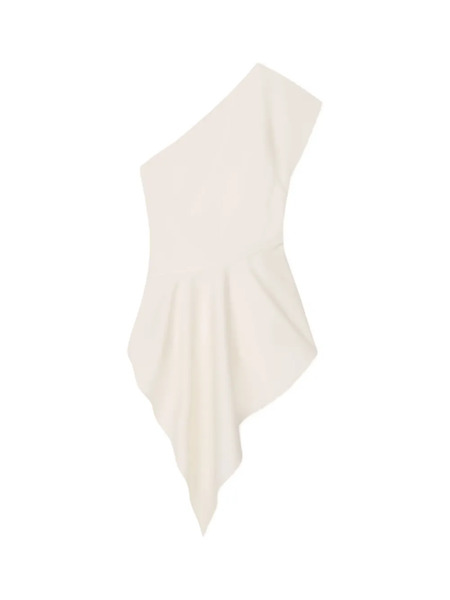  Aeron Dune One-shoulder Drape Top - Neutrals 