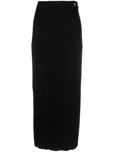 Aeron Forum Asymmetric Maxi Skirt - Black 