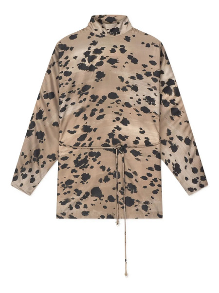  Aeron Ocelot-print High-neck Top - Brown 