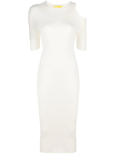  Aeron Ribbed Midi Dress - Neutrals 