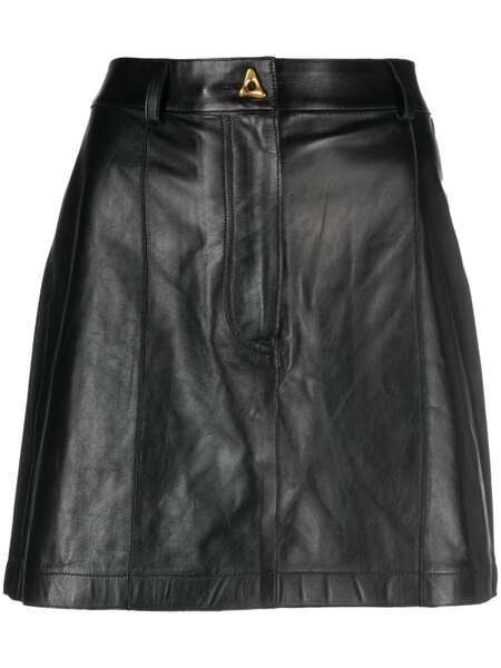  Aeron Rudens Leather Miniskirt - Black 