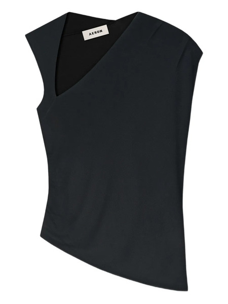  Aeron Samantha Asymmetric Cut-out Top - Black 
