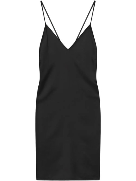  Aeron Satin Midi Dress - Black 