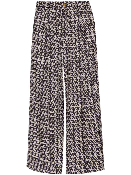  Aeron Wellen Monogram-print Trousers - Black 
