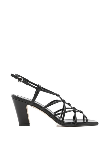  Aeyde Acacia Nappa Leather Heel Sandals - Black 