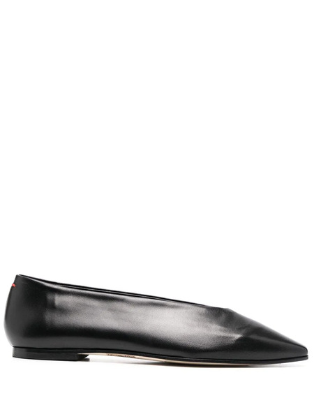  Aeyde Betty Pointed Ballerina Shoes - Black 