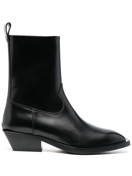  Aeyde Leather Ankle Boots - Black 