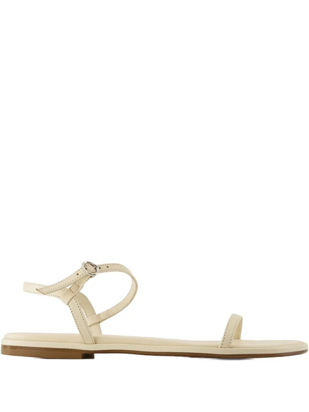  Aeyde Nettie Leather Flat Sandals - Neutrals 