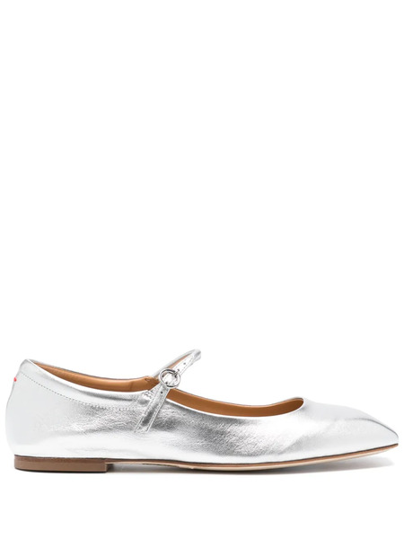  Aeyde Uma Ballet Flats - Silver 