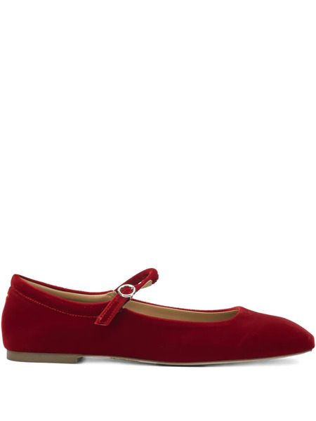  Aeyde Uma Velvet Ballet Flats - Red 