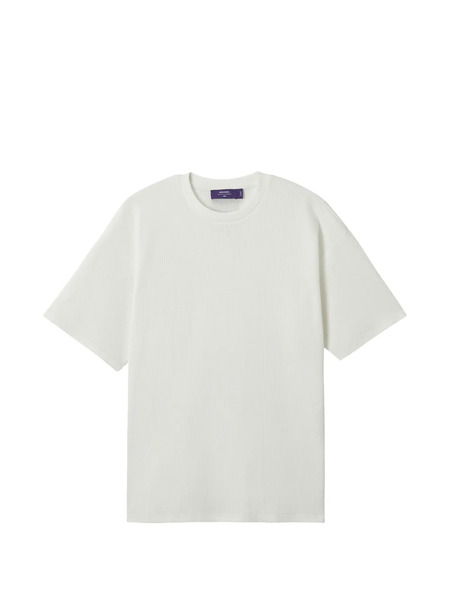  Aftermaths Round-neck Waffle T-shirt - Neutrals 