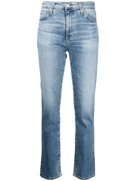  Ag Jeans Mari High-rise Slim-fit Jeans - Blue 