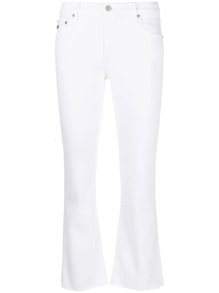  Ag Jeans Mid-rise Cropped Denim Jeans - White 