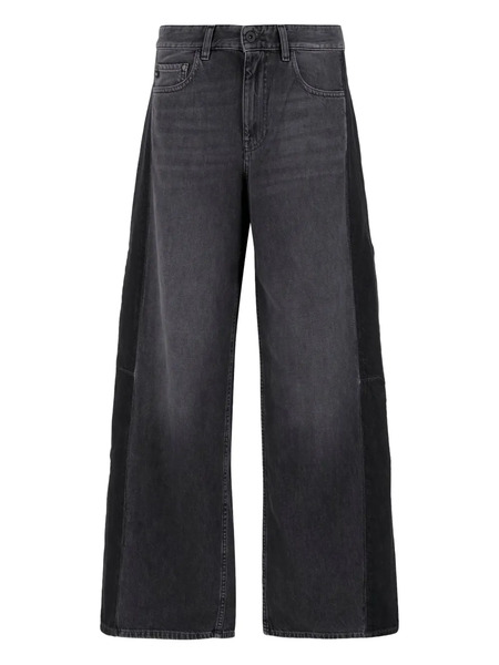  Ag Jeans Panelled Cotton-blend Jeans - Black 