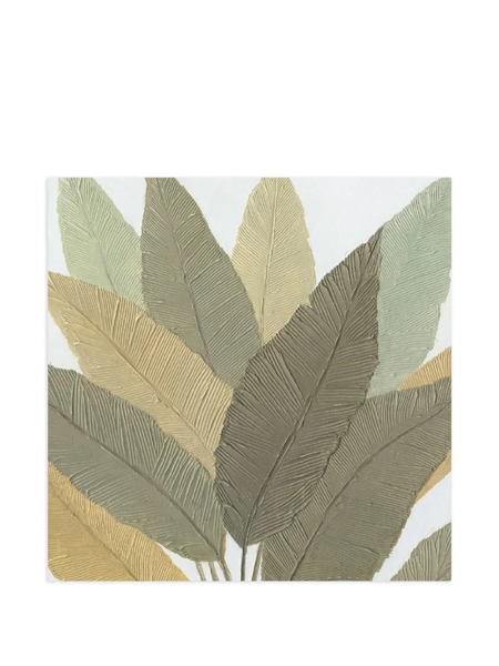  Agave Quadri Calathea Painting In Wooden Frame - Green 