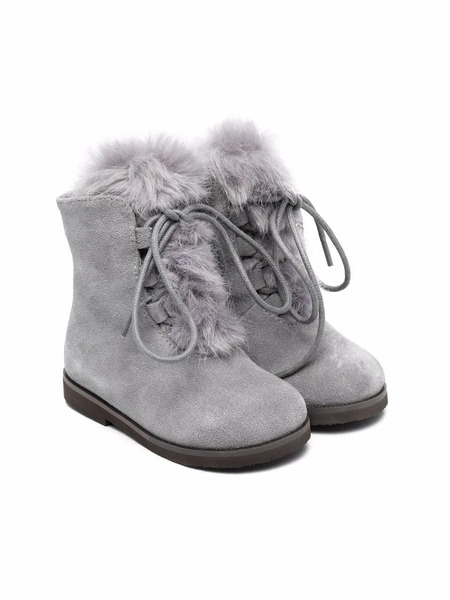  Age Of Innocence Alice Shearling-lined Ankle Boots - Grey 