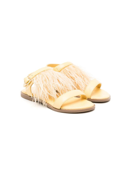  Age Of Innocence Elle Leather Sandals - Yellow 