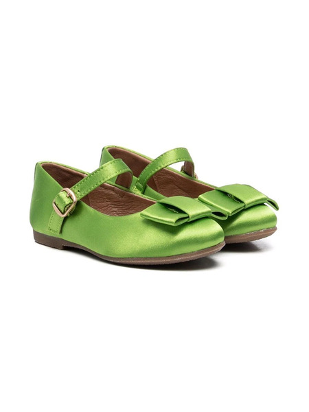  Age Of Innocence Ellen Bow-detail Ballerina Shoes - Green 