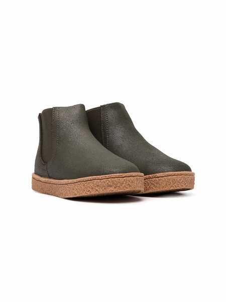  Age Of Innocence Gents Shearling-lined Leather Boots - Green 