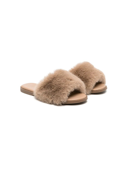  Age Of Innocence Rosalie Faux-fur Slippers - Neutrals 