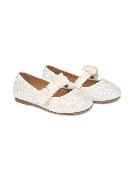  Age Of Innocence Sequin-embellished Ballet Flats - White 