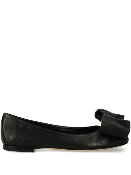  Agl Bow-detail Ballet Flats - Black 