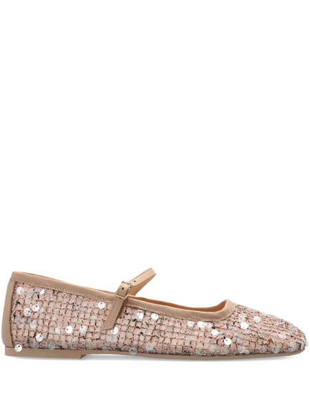  Agl Ceramic Sequinned Strap Ballet Flats - Pink 