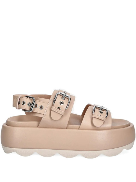  Agl Gwendoline Buckled Platform Sandals - Neutrals 