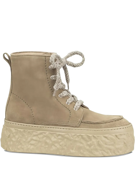  Agl Lace-up Platform Boots - Neutrals 