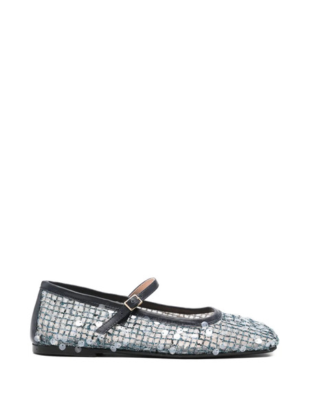  Agl Mary Jane Sequin-embellishment Ballet Flats - Blue 
