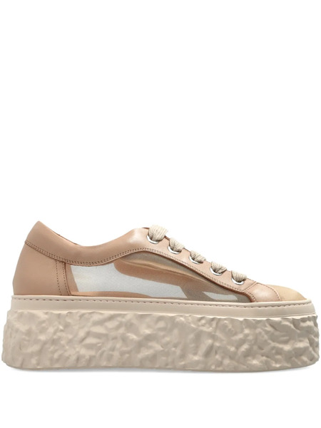  Agl Textured Flatform Sneakers - Neutrals 