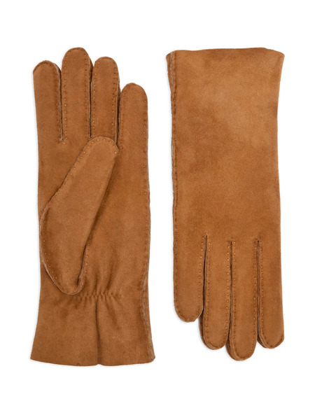  Agnelle Suede Gloves - Brown 