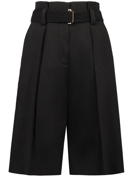  Agnona Belted Shorts - Black 