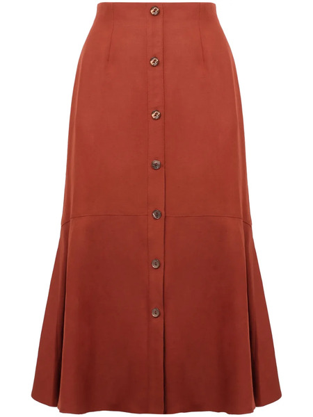  Agnona Button-fastening Midi Skirt - Red 