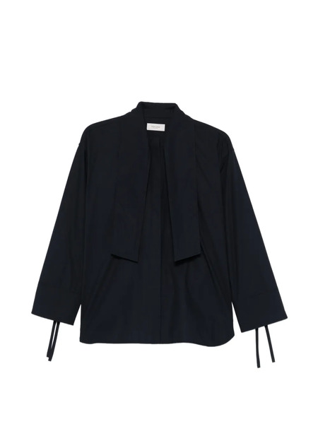  Agnona Buttoned Tie-detail Shirt - Blue 