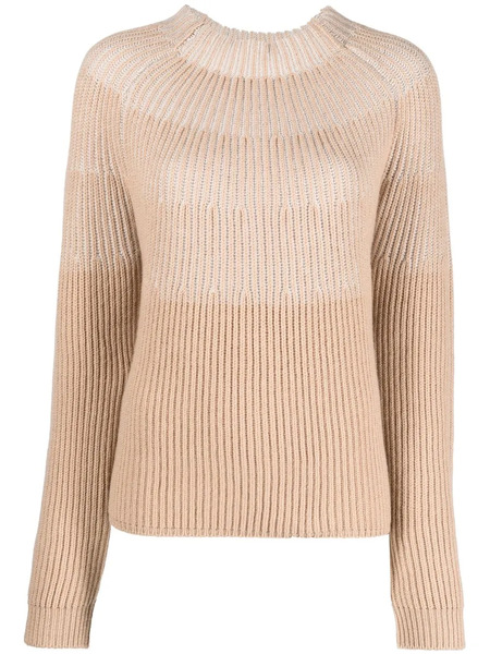  Agnona Colour-block Cashmere Jumper - Neutrals 