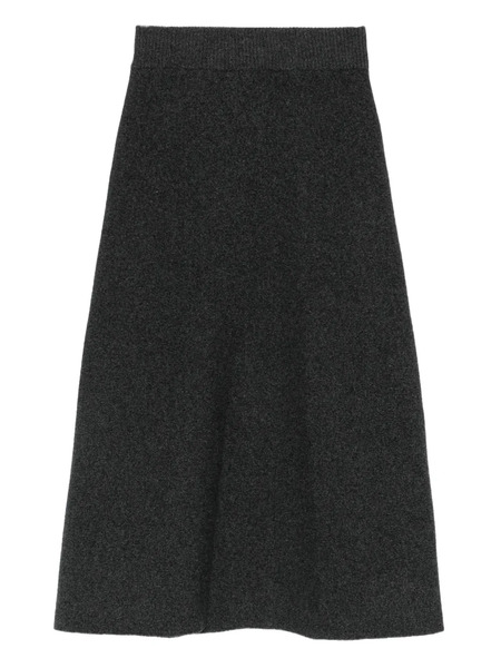  Agnona Knitted A-line Midi Skirt - Grey 