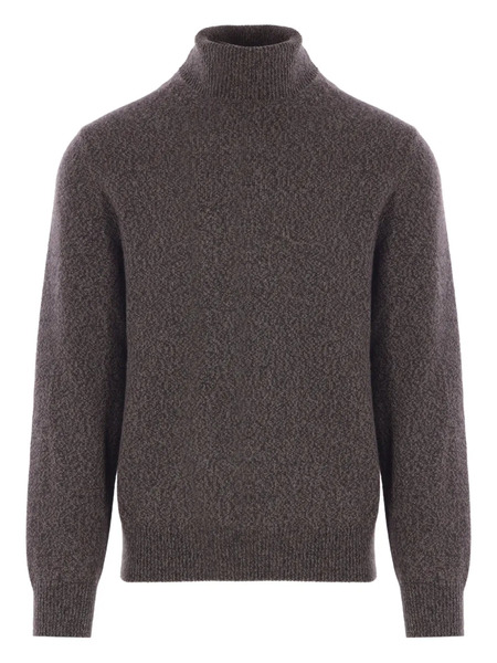  Agnona Ribbed High-neck Cashmere Sweater - Brown 