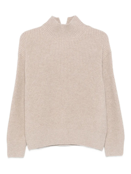  Agnona Ribbed High-neck Sweater - Neutrals 