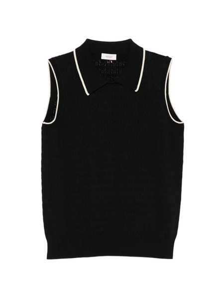 Agnona Sleveeless Perforated Vest - Black 